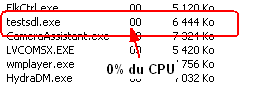 Consommation de CPU réduite